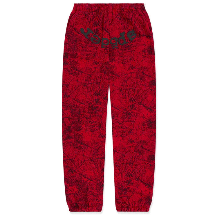 SP5DER RED OG TREE CAMO SWEATPANTS