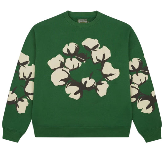 DENIM TEARS CACTUS TEARS CREWNECK GREEN