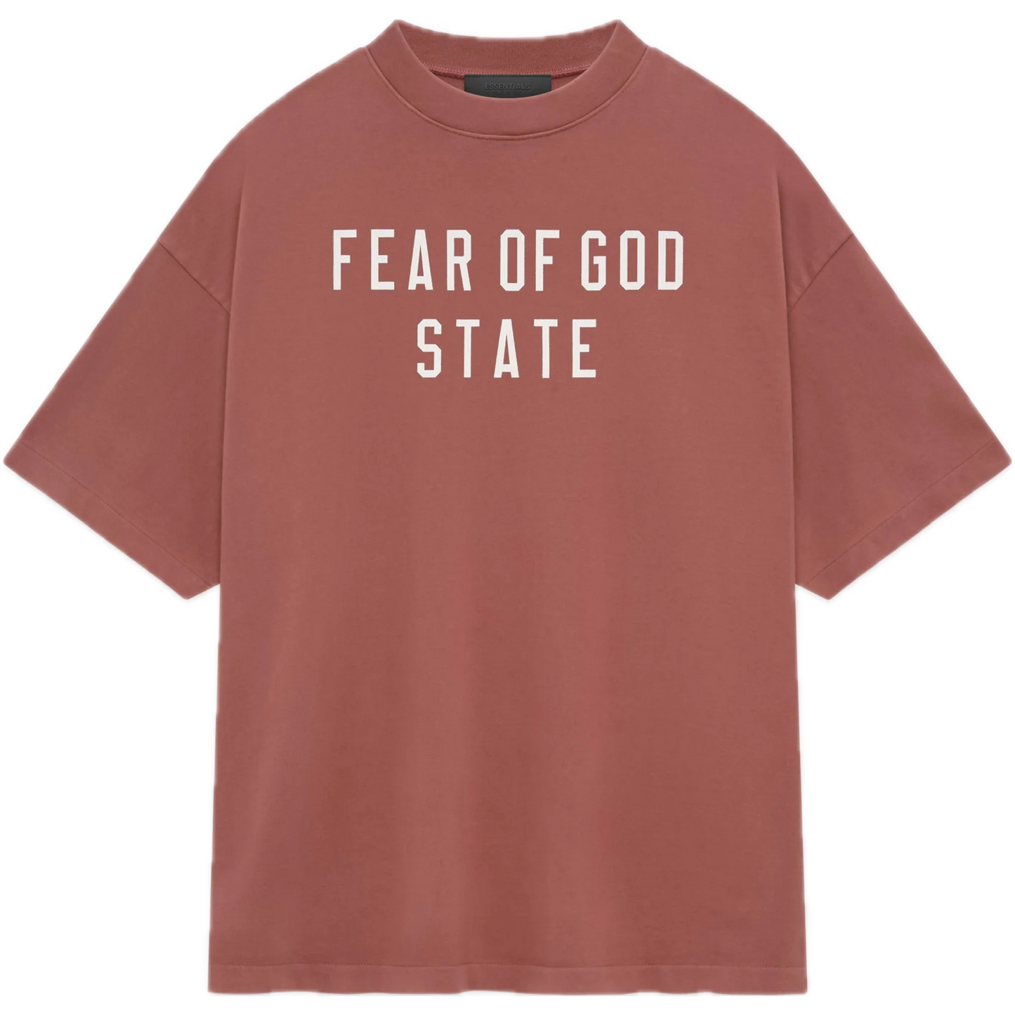 FOG ESSENTIALS HEAVY CREWNECK TEE CRIMSON