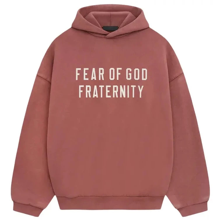 FOG ESSENTIALS HEAVY FLEECE HOODIE CRIMSON