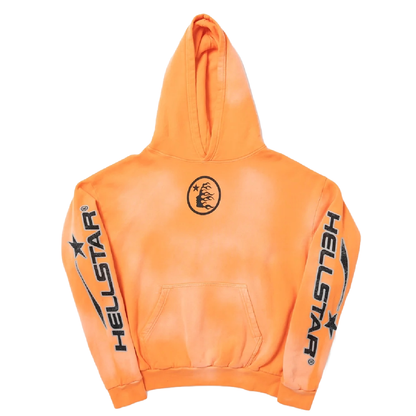 (3 DAY SHIPPING) HELLSTAR FIRE ORANGE HOODIE