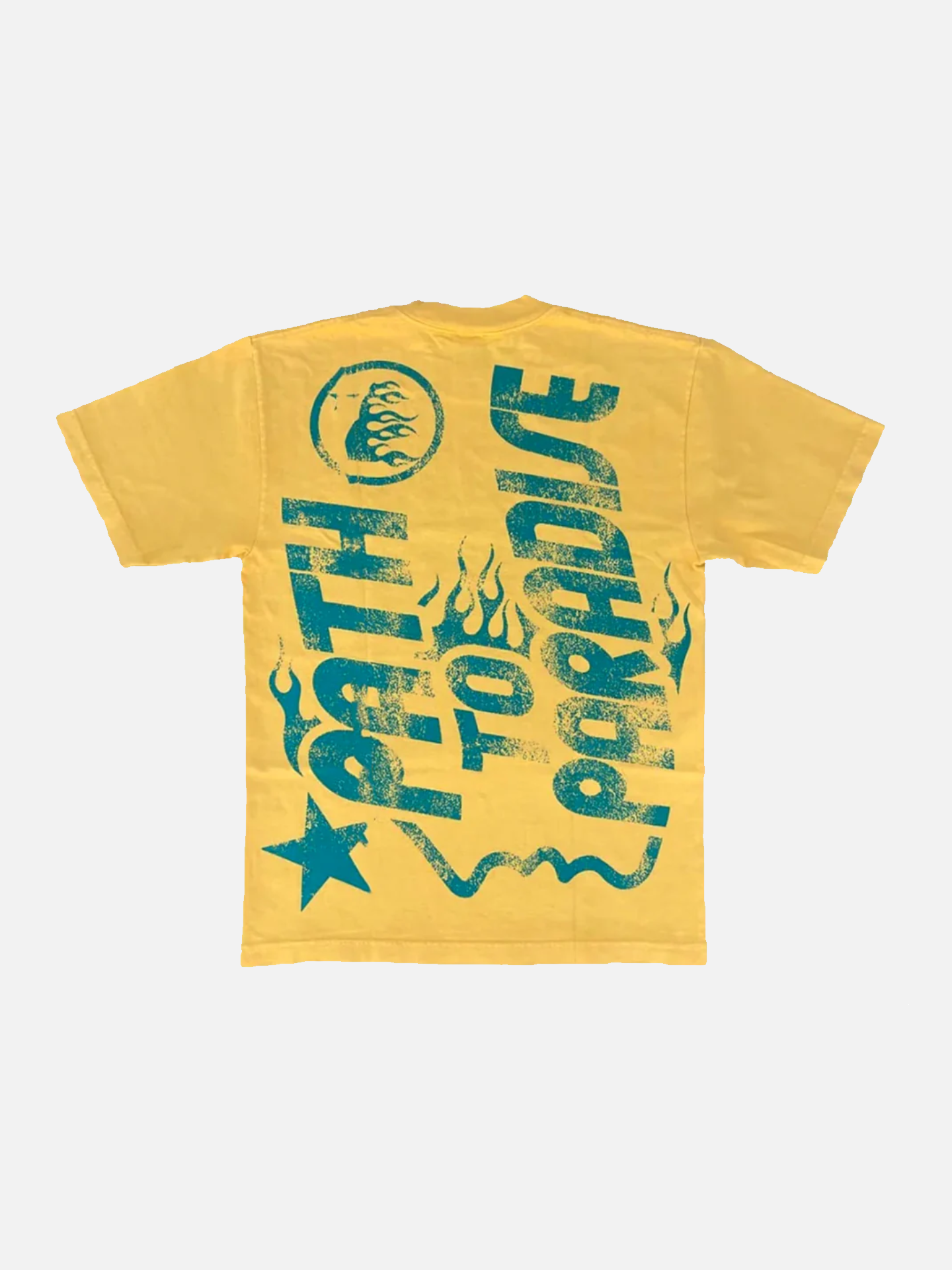 Hellstar Jesus Emblem Tee Yellow Gold