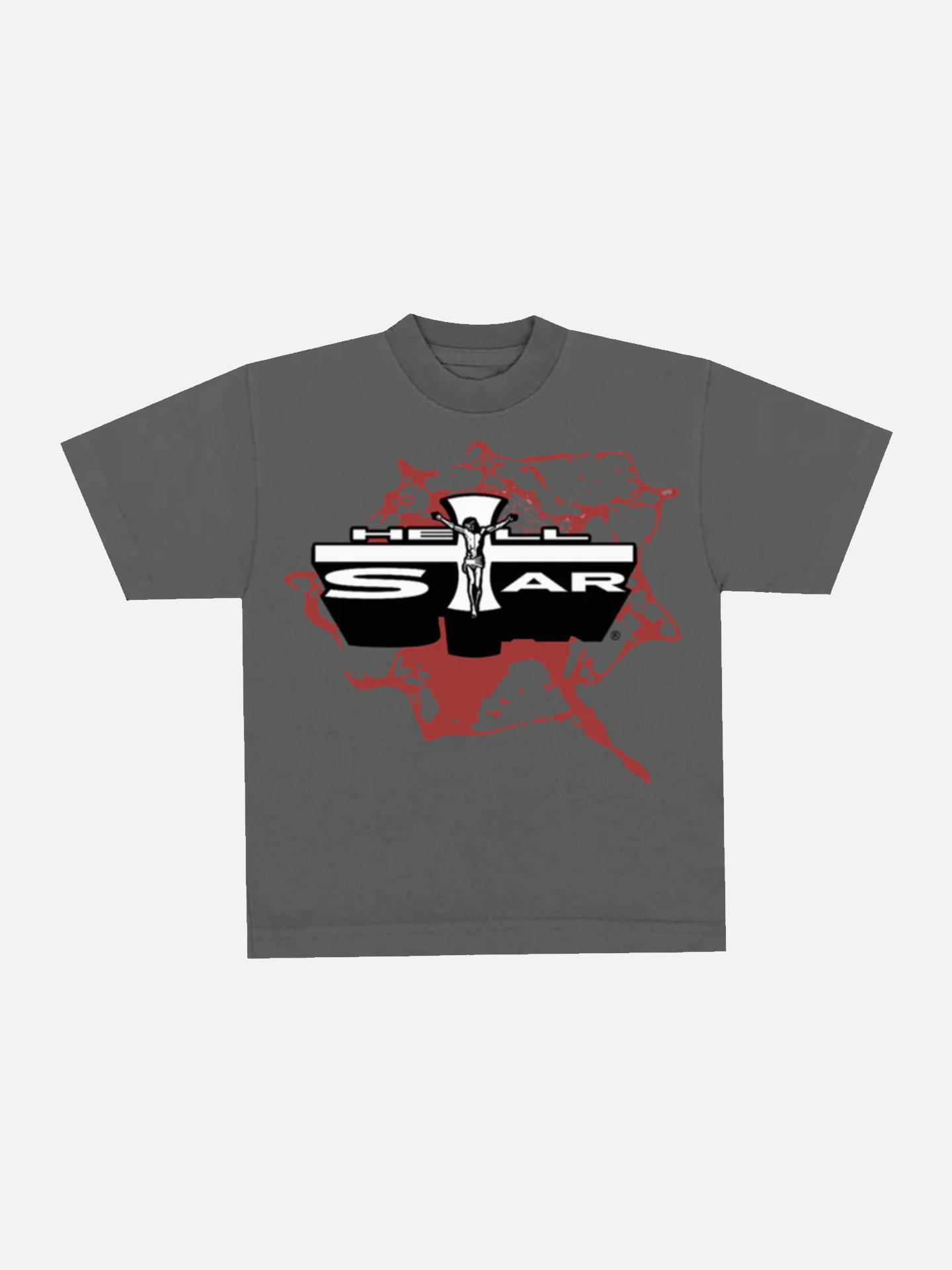 Hellstar Jesus Emblem Tee Grey