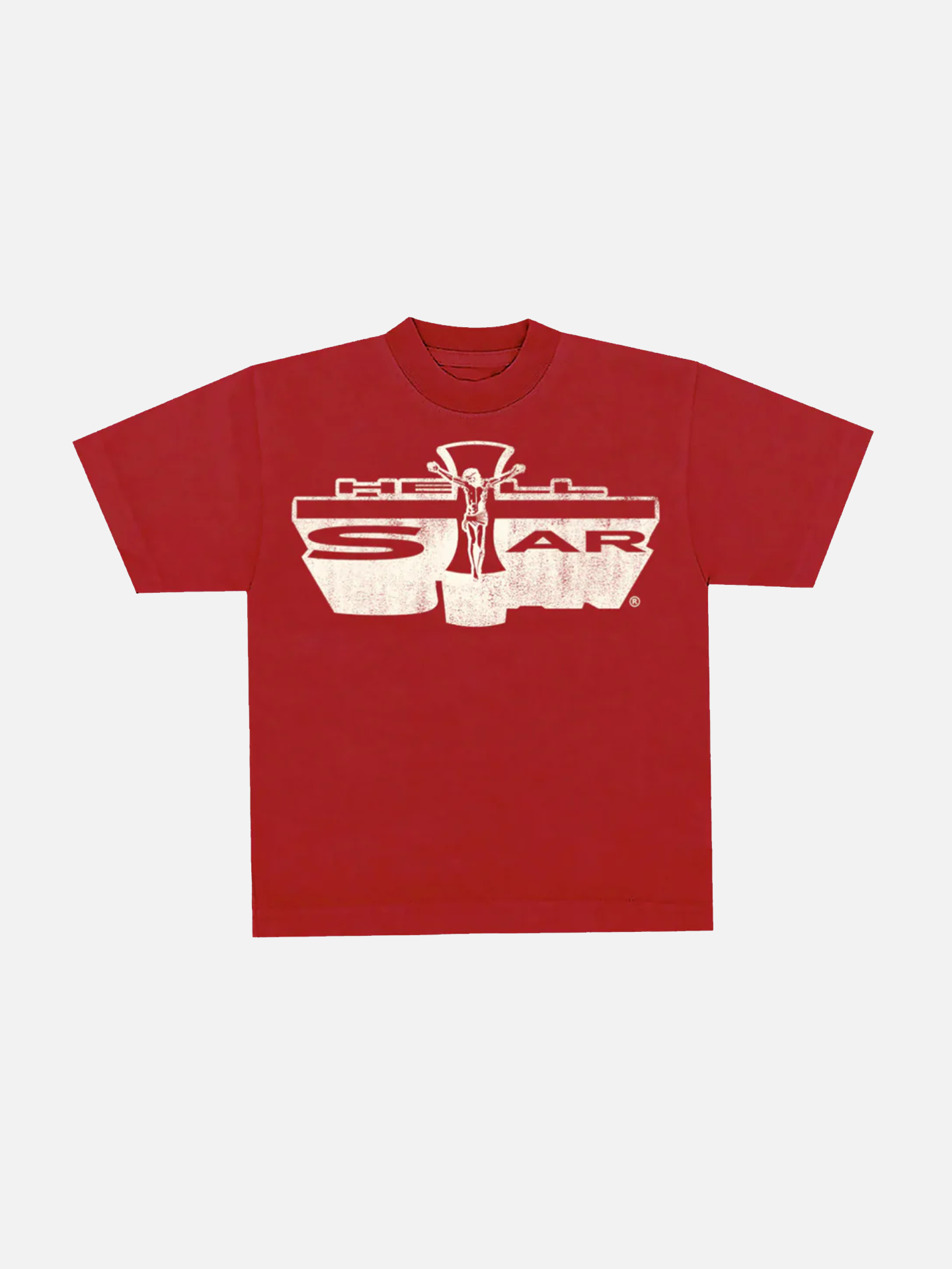 Hellstar Jesus Emblem Tee Blood Red