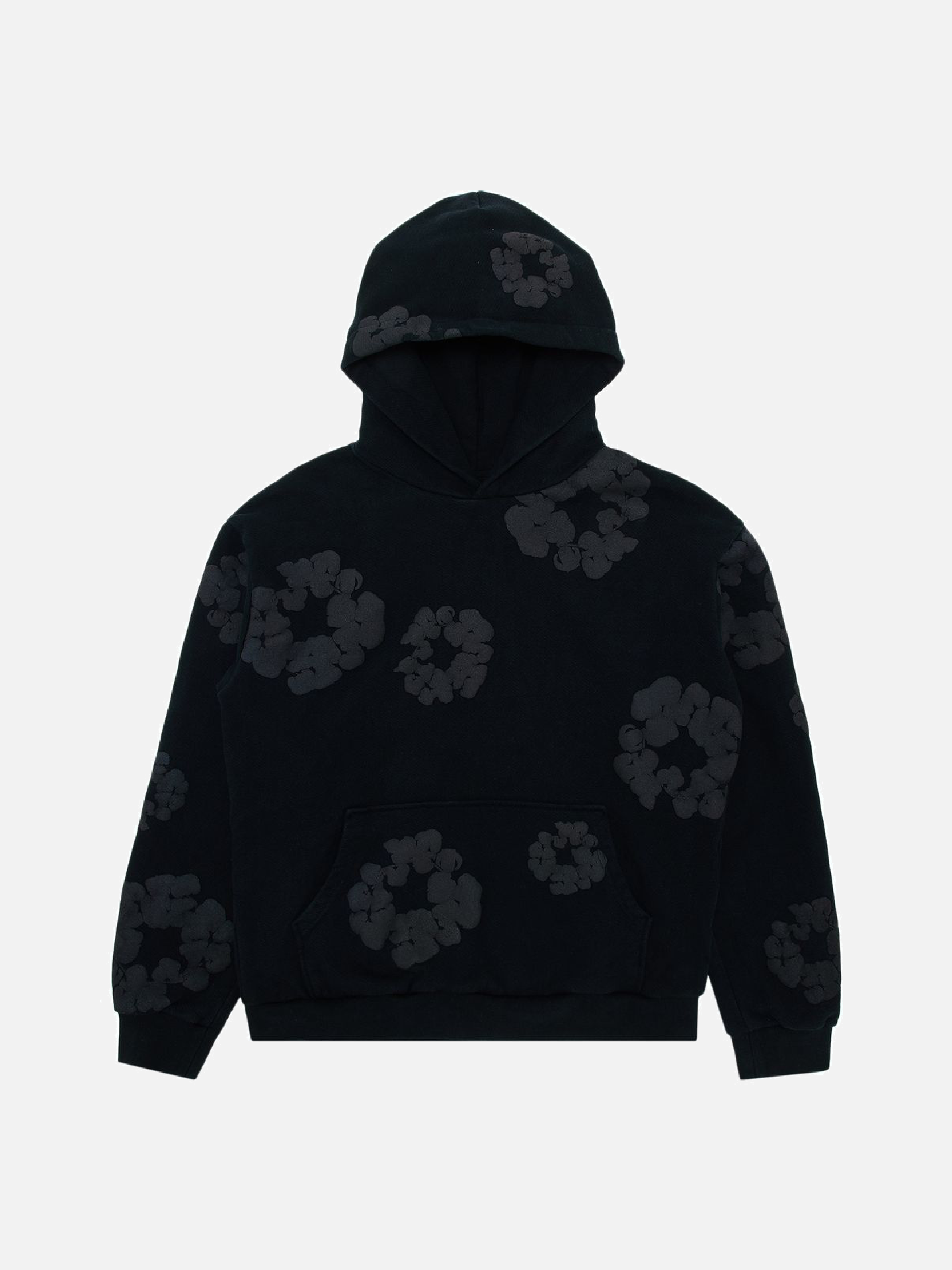 Denim Tears Cotton Wreath Hoodie Black Monochrome