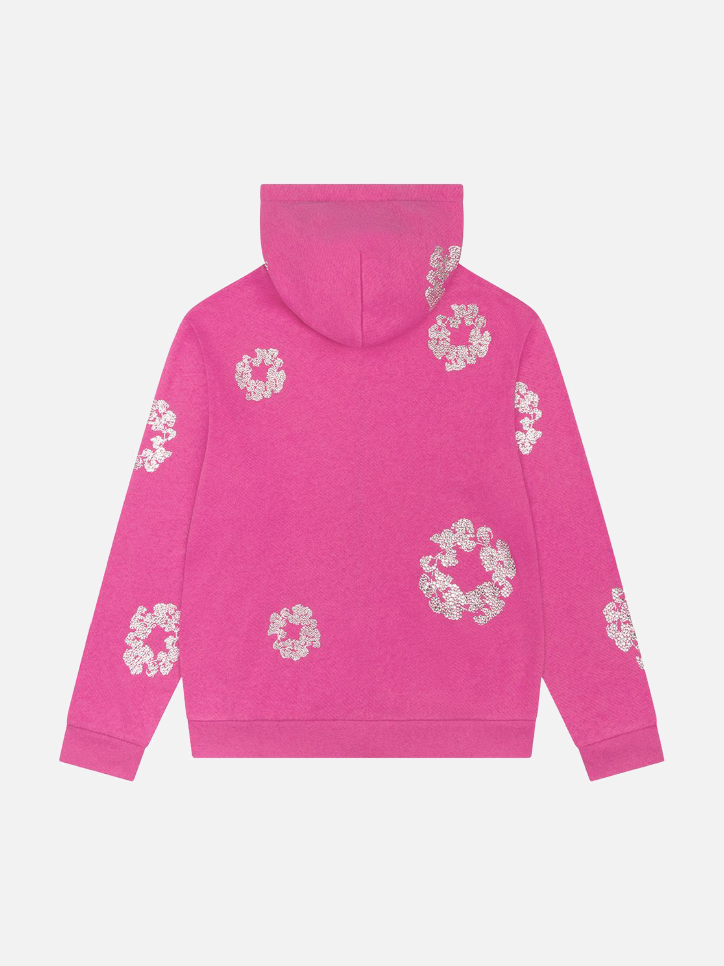 Denim Tears Cashmere Swarovski Cotton Wreath Zip Hoodie 'Pink'