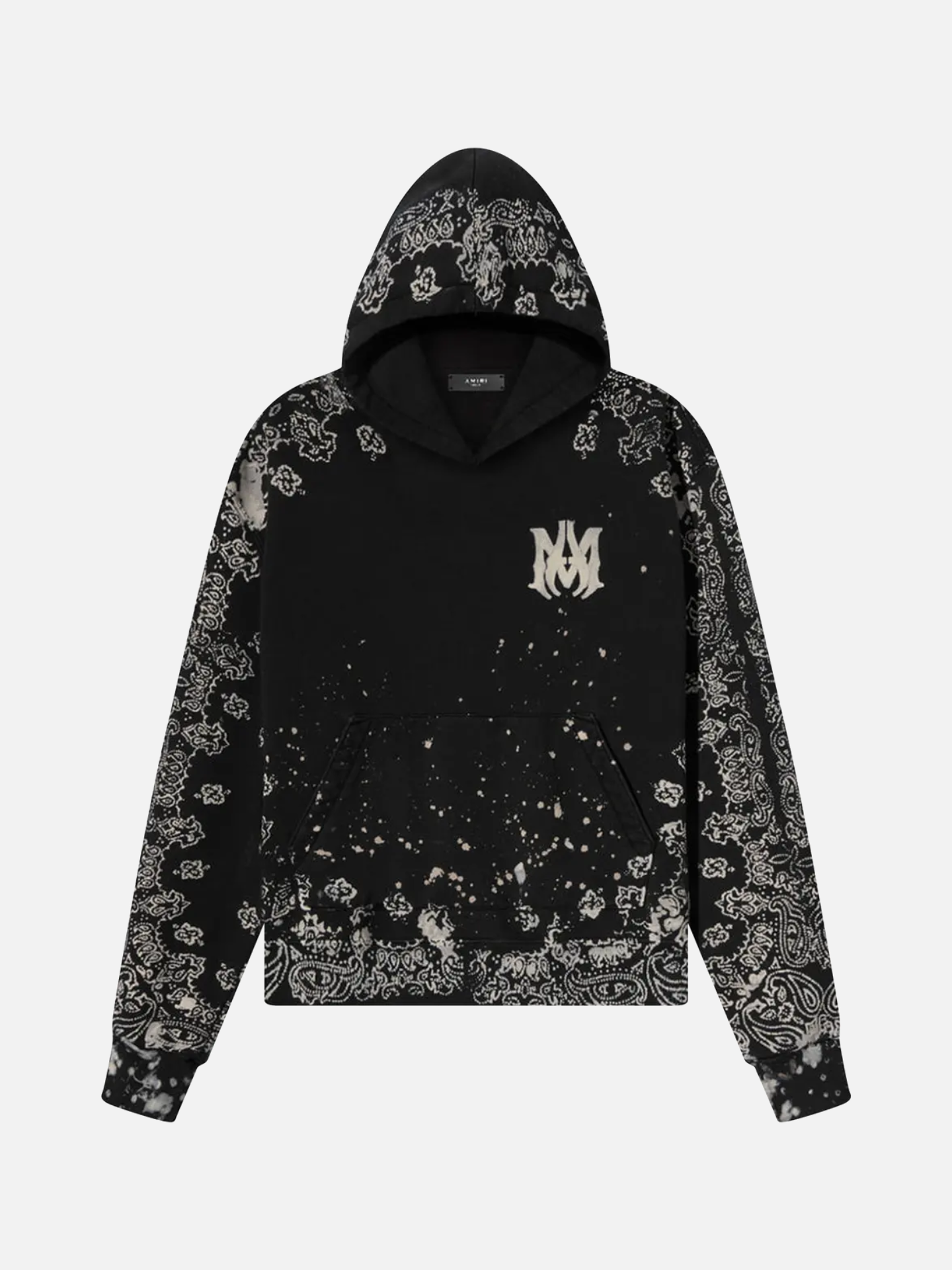 Amiri Bandana Bleach All Over Hoodie 'Black'