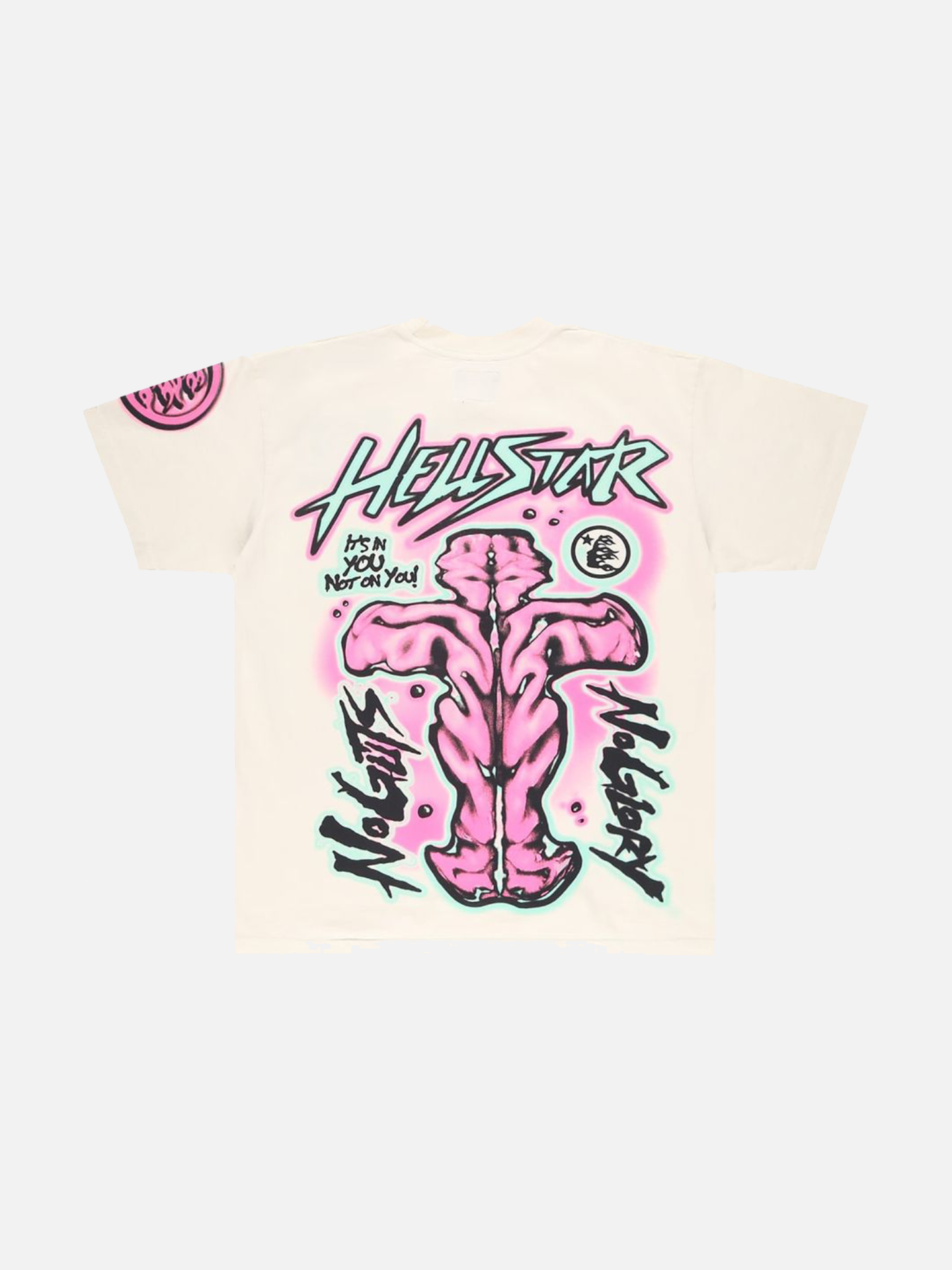 Hellstar No Guts No Glory T-Shirt 'White/Pink'