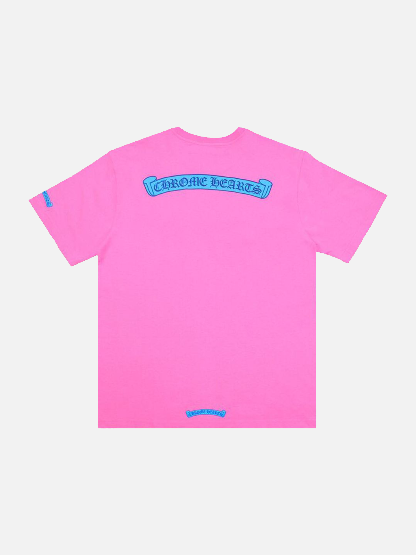 Chrome Hearts Scroll Logo Pocket Tee 'Pink/Blue'