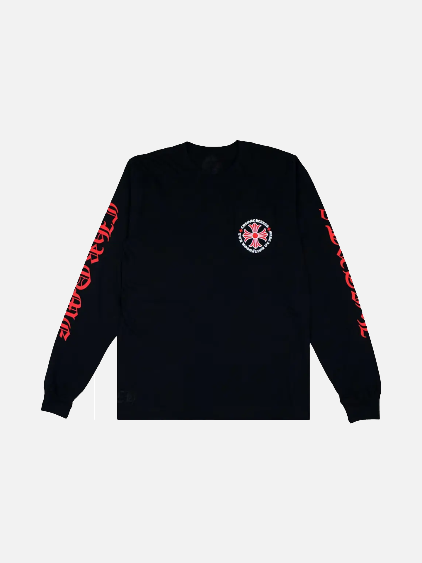 Chrome Hearts Made In Hollywood Plus Cross Long-Sleeve T-Shirt 'Black/Red'