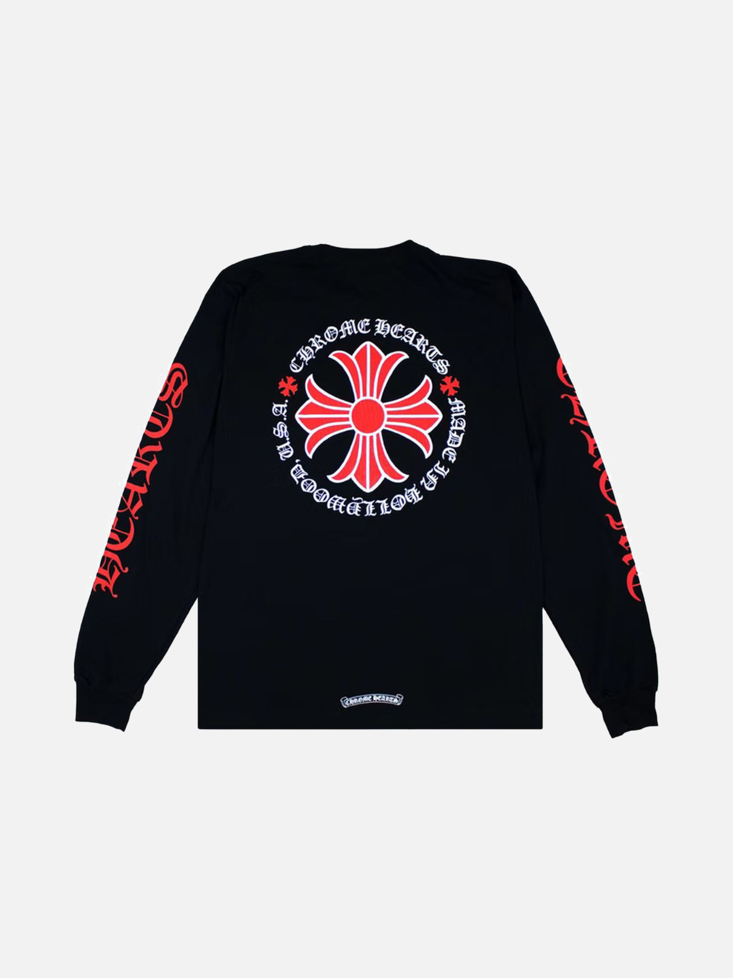 Chrome Hearts Made In Hollywood Plus Cross Long-Sleeve T-Shirt 'Black/Red'