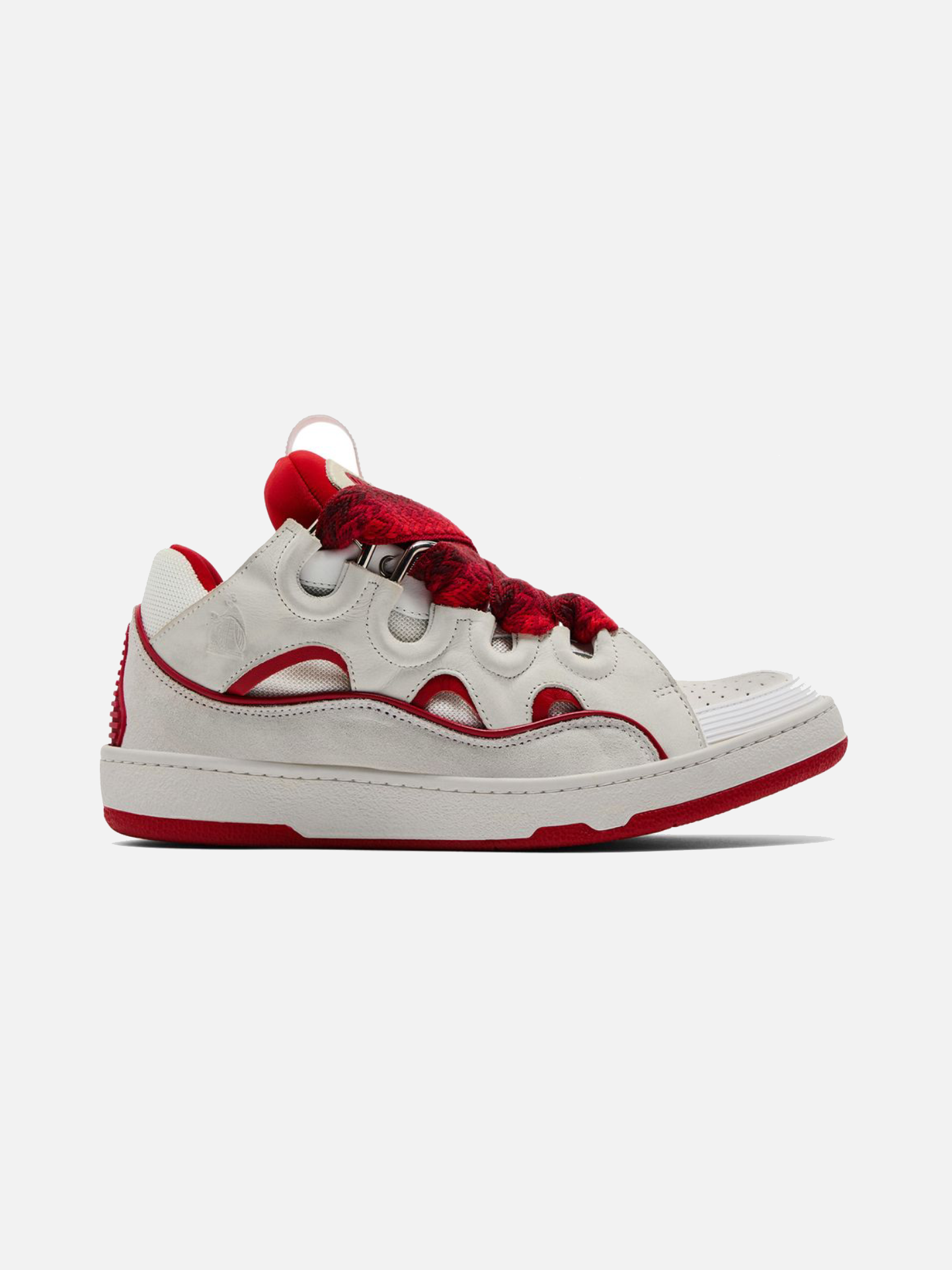 Lanvin Curb Sneakers 'White Red'