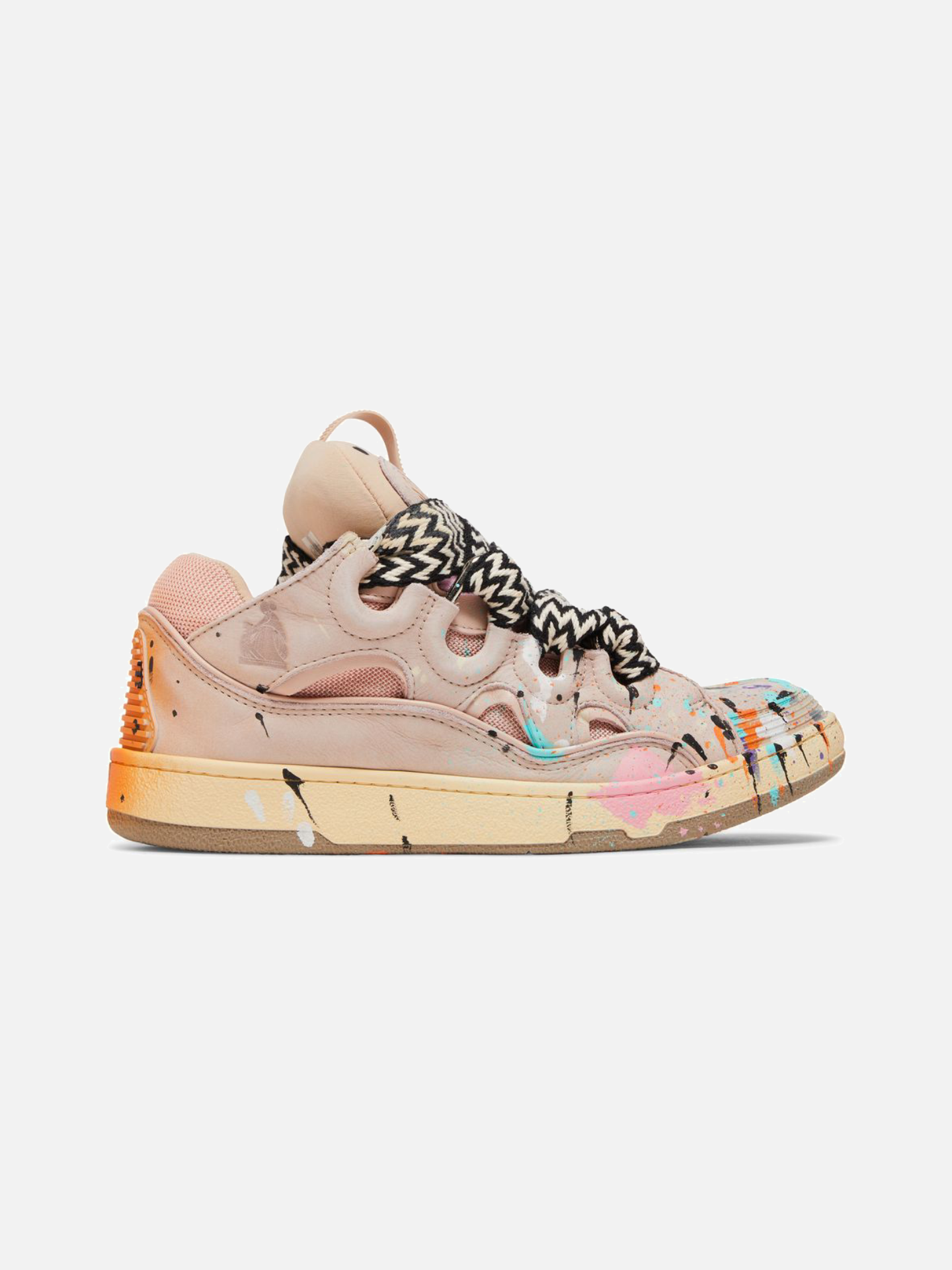 Lanvin Curb Light Sneakers 'Paint Drip - Pale Pink'