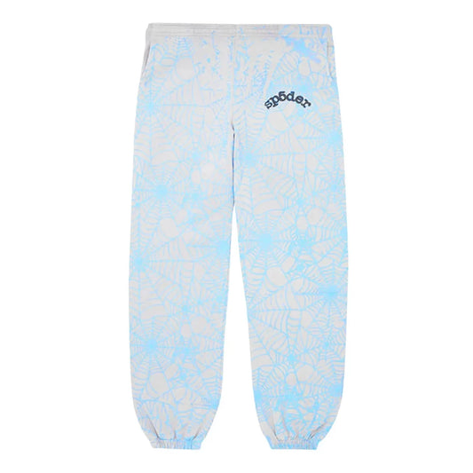 SP5DER AOP WEB HEATHER GREY SWEATPANTS